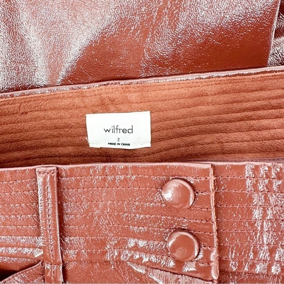 Aritzia Wilfred Faux Leather Funk Pant in Rustique - Picture 8 of 11